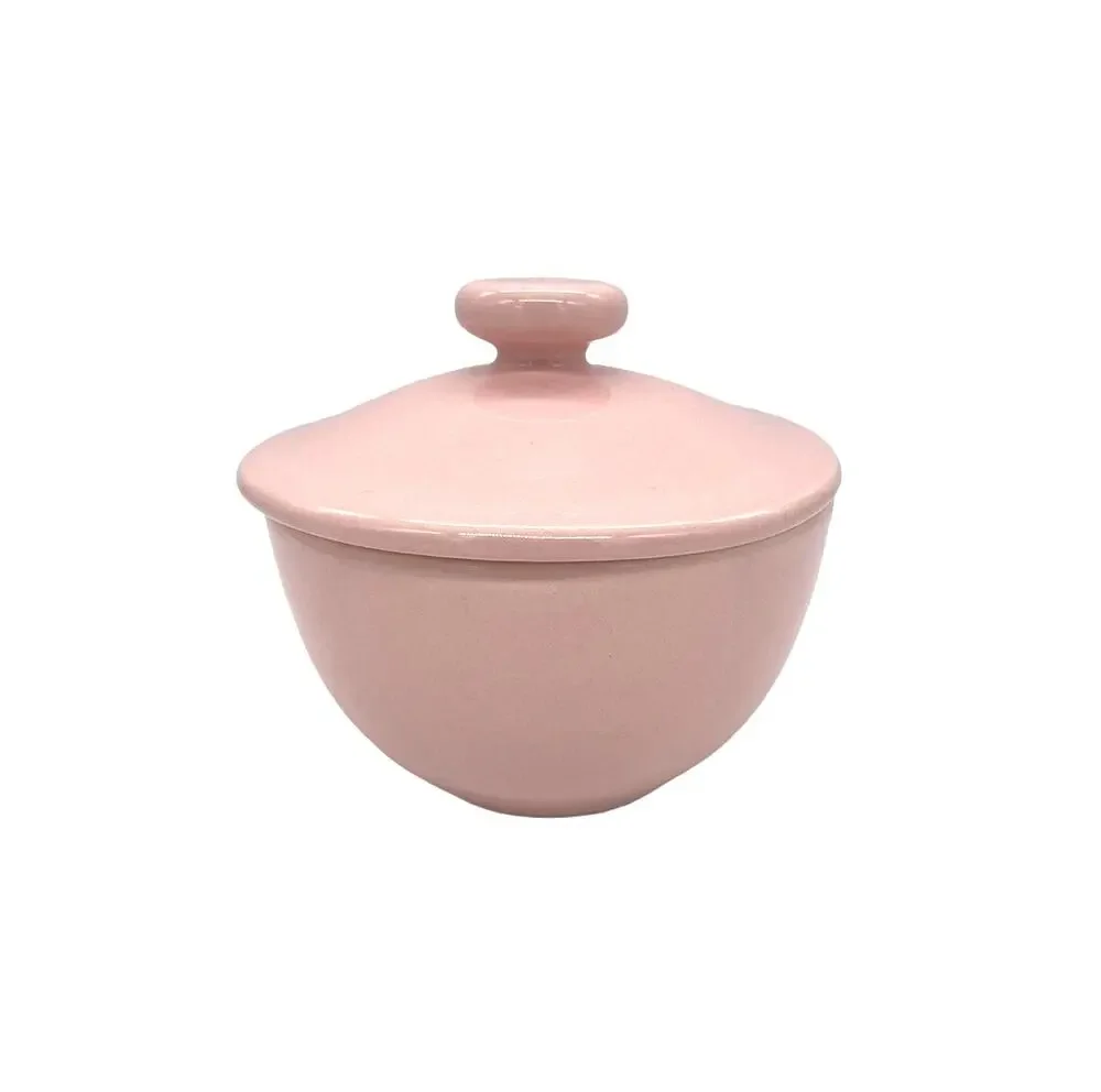 Sado International Pink Sugar Bowl w/ Lid Made in Portugal